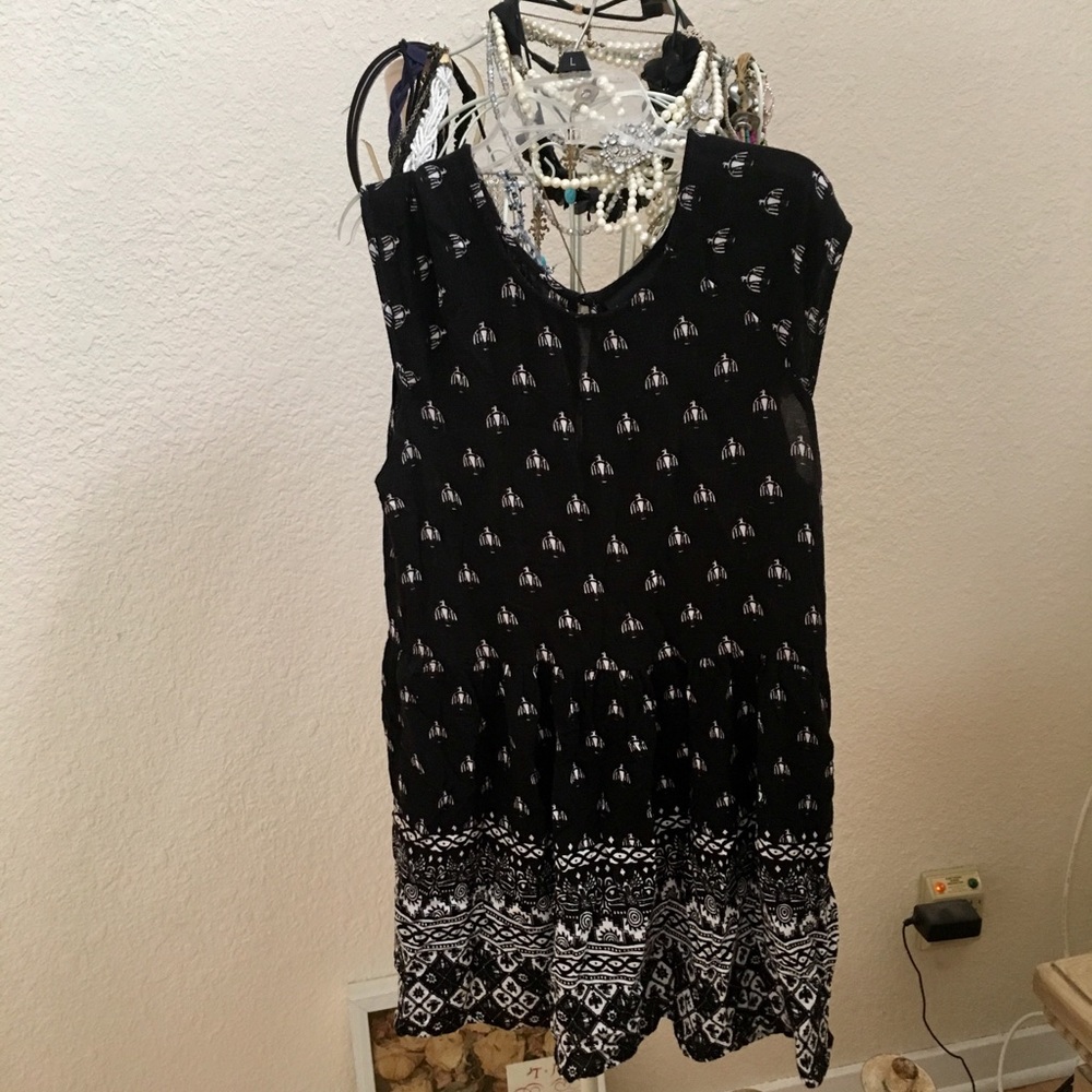 Mink Pink Super Cute Mini Dress Black and White